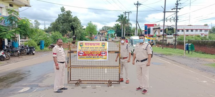 धनपुरी में भारी वाहनों का प्रवेश पर धनपुरी पुलिस ने लगाई रोक...